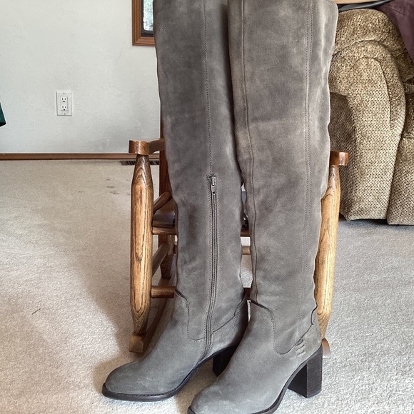 Jeffrey Campbell Knee High Suede Leather Boots